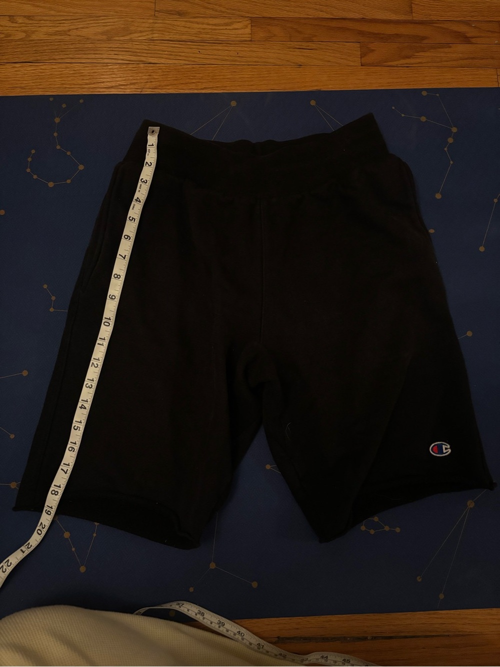 Champion Black Sport Shorts with Small Logo